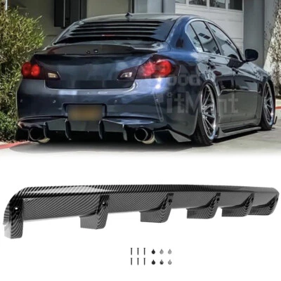 Alerón divisor de labios difusor parachoques trasero aspecto carbono para Infiniti G35 G37 sedán Foto 1 de 4