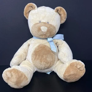 Russ Baby Taffey Tan Teddy Bear Plush Brown Circle Tummy Rattle Stuffed Animal - Picture 1 of 6