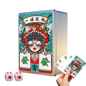 Mahjong Playing Cards Games Accessories 146 Tiles for Festival Gathering - Picture 1 of 12