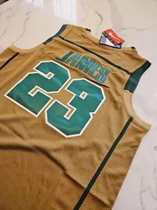 LeBron James #23 Tan St Vincent St Mary Irish High School Stitched Large Jersey - Picture 1 of 4