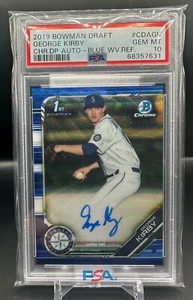 Bowman Draft Chrome 2019 - George Kirby - primer refractor Blue Wave/150 automático - Imagen 1 de 5