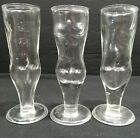 Lot 3 vintage Nude Body Shot clear pressed Glasses Female/2 Male  Made In Taiwan
