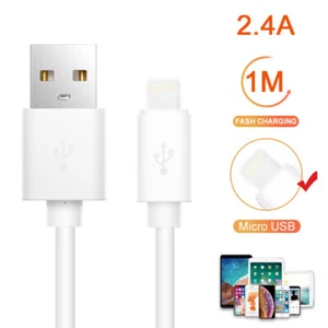 Charging Cable Cord Data Sync For iPhone XR XS Max 6 6S 5 5S 5C USB Cable 1M Lot - Picture 1 of 7