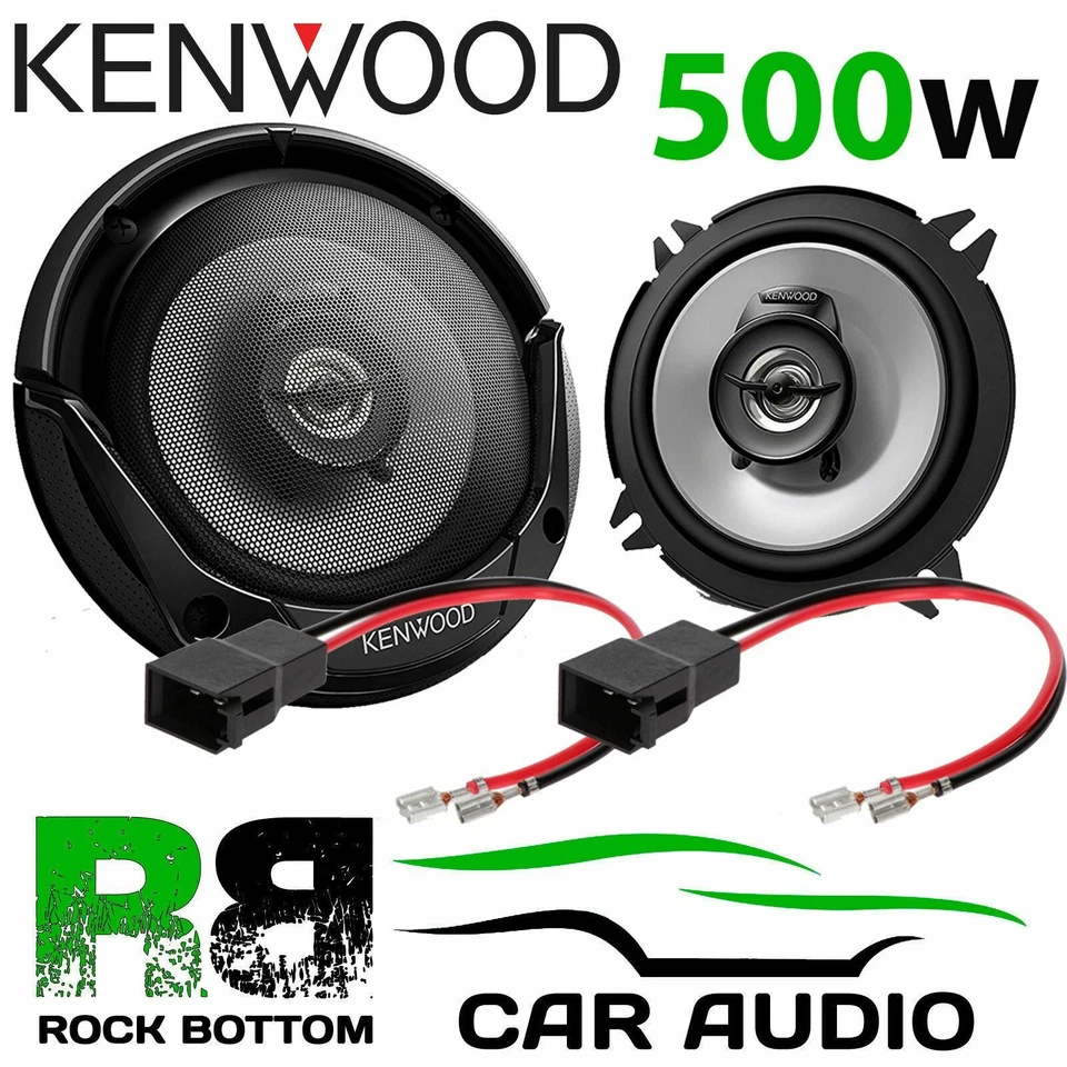 KENWOOD RENAULT CLIO MK2 5.25" 2 Way 500 Watts Car Rear Speakers and Connectors - Image 1 of 1