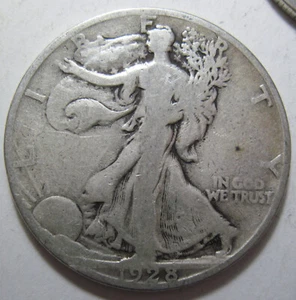 1928-S silver Walking half (#324at) - Picture 1 of 2