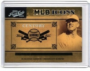 2005 Playoff Prime Cuts MLB Icons Century Silver 11/50 Burleigh Grimes MLB-8 HOF