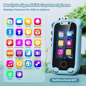 Kids Smart Phone Kids Phone Toy Dinosaur for Boys Smart Phone Touchscreen Gifts - Picture 1 of 7