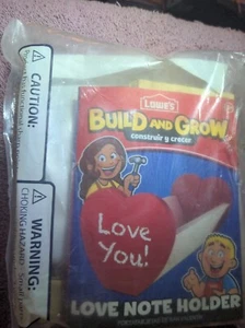 Lowe's Build and Grow Love Note Halter Projekt Holzbausatz Handwerk Bauen und Spielen - Bild 1 von 3
