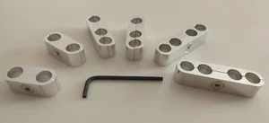 Billet Aluminum Street Rod HEI Spark Plug Wire Separators Dividers Clamps loom - Picture 1 of 3