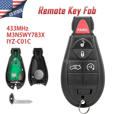 For 2009 2010 2011 2012 2013 Dodge Charger 5B Remote Start Car Key Fob IYZ-C01C - Image 1 of 4