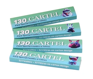 6 Heftchen CARTEL Rolling Papers Extra Long + Tips, 13 mm Länge - Picture 1 of 4