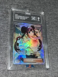POKEMON SOLE E LUNA 2019 ECLISSI COSMICA #236 FULL ART RARO ROSA ETICHETTA 9 - Foto 1 di 2