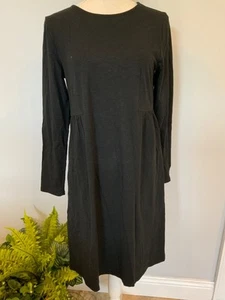 J.JILL Womens Size Small Black Long Sleeve Pullover Pockets A-Line Knit Dress - Picture 1 of 5