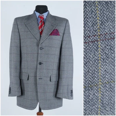 Mens Herringbone Tweed Jacket 38R UK Size GEORGE MILLER Wool Sport Coat Blazer - Image 1 of 4