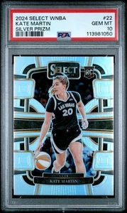 Panini Select WNBA 2024 Kate Martin #22 Silver Prizm PSA 10 - Imagen 1 de 2