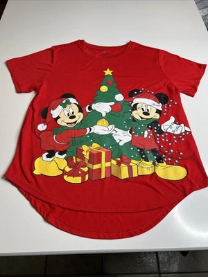 Disney Minnie & Mickey Christmas T-shirt Size XXL (#L91) - Image 1 of 4