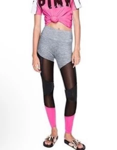 Legging Victoria's Secret Rosa Talla XS Ultimate Cintura Alta Malla Adherida Gris y Rosa - Imagen 1 de 7
