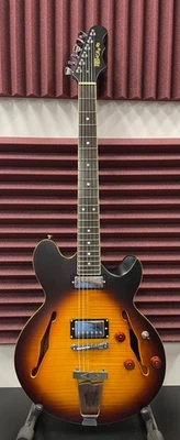 Fret-King FKV3HTSB Black Label Elise Semi-Hollow - Tobacco Sunburst - Image 1 of 4