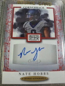 2021 Sage Premier Draft - Autographs - Red #A111 Nate Hobbs U100 - Picture 1 of 2