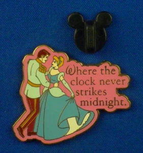 Cinderella & Prince Charming Where the clock never strikes OC Pin # 52809 - Picture 1 of 4