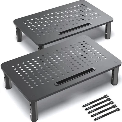 Back Saver Monitor Stand for Desk - 2 Pack Monitor Riser - Anti-Skid HD Hexag... - Image 1 of 4