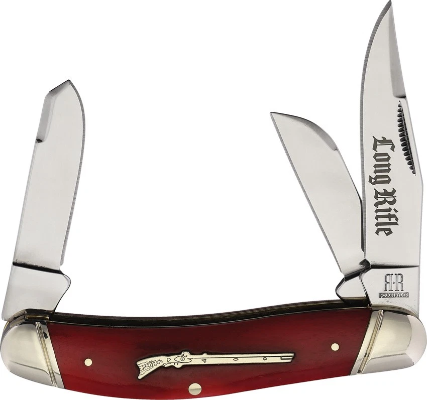 Rough Rider Rr080 Knives Folder Knife Sowbelly Stockman Amber Jigged Bone Handl