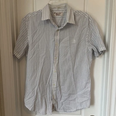 Original Penguin Button Up Casual Shirt, Mens Size M, Vintage, Blue/White - Image 1 of 4