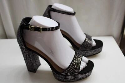 Bebe Shayla Correa al Tobillo Punta Redonda Elegante Plataforma Tacones Gruesos Zapatos BHFO 9621 Foto 1 de 4