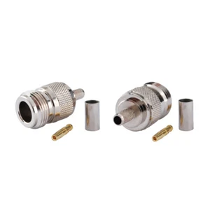 10-Pack N Type Female Solder Crimp Connector for LMR-200 Coaxial Cable - Picture 1 of 4