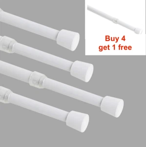 7/16 Zoll Runde Federspann Gardinenstange 28-48 Zoll (4er Set) - + 1 GRATIS 5 Insgesamt erhalten - Bild 1 von 2