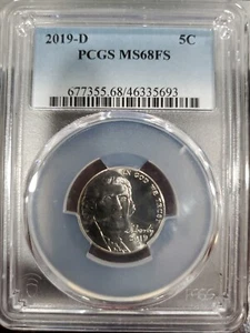 2019-D Jefferson Nickel PCGS MS68FS Full Steps Population of 3 None Higher! - Picture 1 of 4