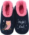 Snoozies Pairable Slipper Socks | House Slippers For Women, Medium, Night Owl 