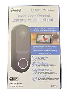 New Feit Electric Smart Video Doorbell With Wi-Fi Camera - Picture 1 of 7