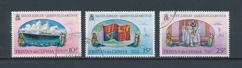 Tristan da Cunha   213-15 used,  Queen Elizabeth Silver Jubilee 1977 Cover