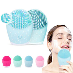 Silicone Electric Facial Cleansing Brush Face Cleanser Cleaning Massage Machine