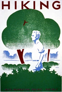 Senderismo - Proyecto de Recreación - 1939 - Imán WPA - Imagen 1 de 2