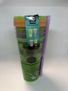 Zak! Pack Vasos Pesadilla antes de Navidad Brillan en la Oscuridad con Pajitas - Imagen 1 de 3