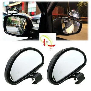 2Pcs Convex Clip On Half Oval Rearview Conter Blind Spot Auxiliary Side Mirrors - Bild 1 von 11
