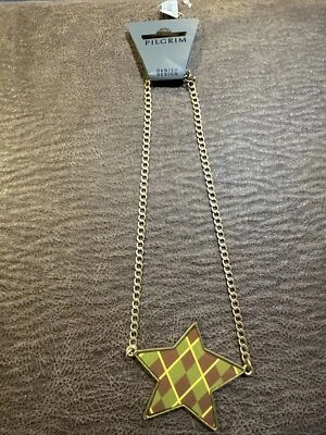 PILGRIM Swarovski Crystal Sterling Silver Plated Enameled Star Necklace - Image 1 of 3