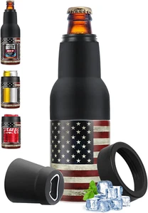 Can Cooler Beer Bottle Holder with Beer Opener, 4-In-1 Design Slim Can Beer Bott - Picture 1 of 7
