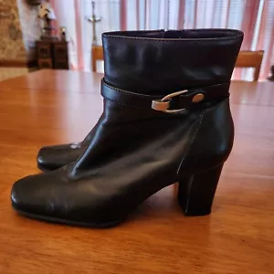 Nine & Co leather upper NC Phillpek 8M bootie boots zipper black - Picture 1 of 7