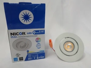 Nicor LED DLG2 2" Gimbal Recessed Led Downlight 9 Watts 662 Lumens NEW - Picture 1 of 7