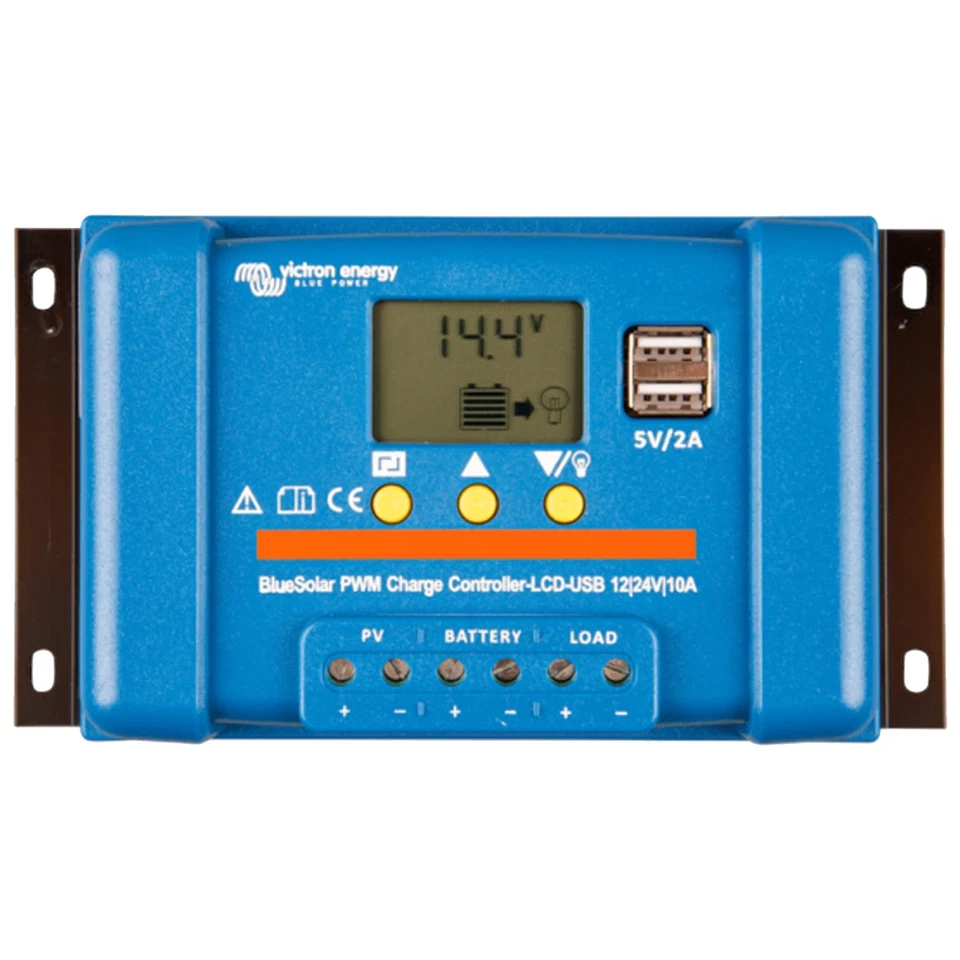 Victron Energy Bluesolar 12/24 V 10A LCD USB PWM LADECONTROLLER OFF NID SOLAR - Bild 1 von 1