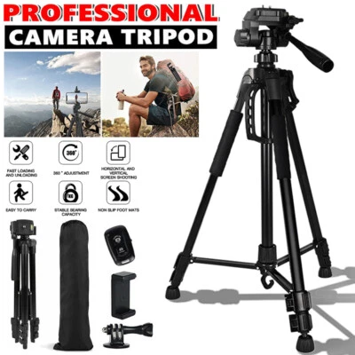 Professional Camera Tripod Stand Mount Phone Holder for iPhone Samsung Travel OZ - image 1 of 4