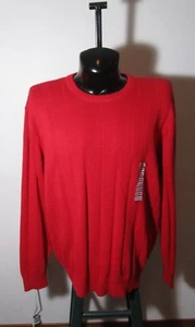 JOHN ASHFORD roter halbtünner Pullover mit Rundhalsausschnitt Größe XL neu mit Etikett - Bild 1 von 6