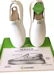 NEW CARIUMA US Women's IBI Slip On WHITE Knit Loafer Sneakers Shoes Size 7.5 - Picture 1 of 9