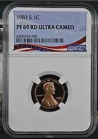 1983 S LINCOLN CENT PROOF 1C PF69 RD ULTRA CAMEO NGC; PR69 DCAM; UCAM; SKU 2815 Cover