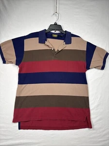 Vintage Osh Kosh B’Gosh Mens Large Polo Multicolor Retro Short Sleeve Cotton - Picture 1 of 13