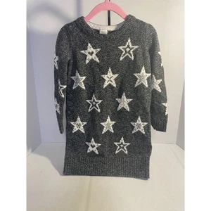 Lindo Vestido Suéter Tejido Estrella Gris Bebé Gap Niño Niña Talla 4 Años - Imagen 1 de 8