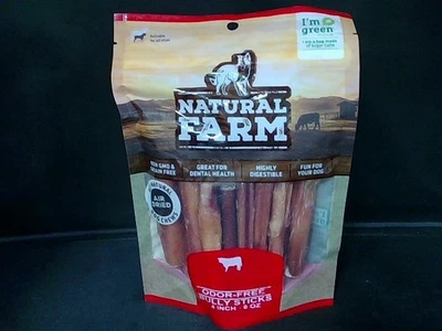 Natural Farm 4" Bully STICKS Dog Treat Mastigar Longa Duração 8oz Expira em 5/27 - Imagem 1 de 4